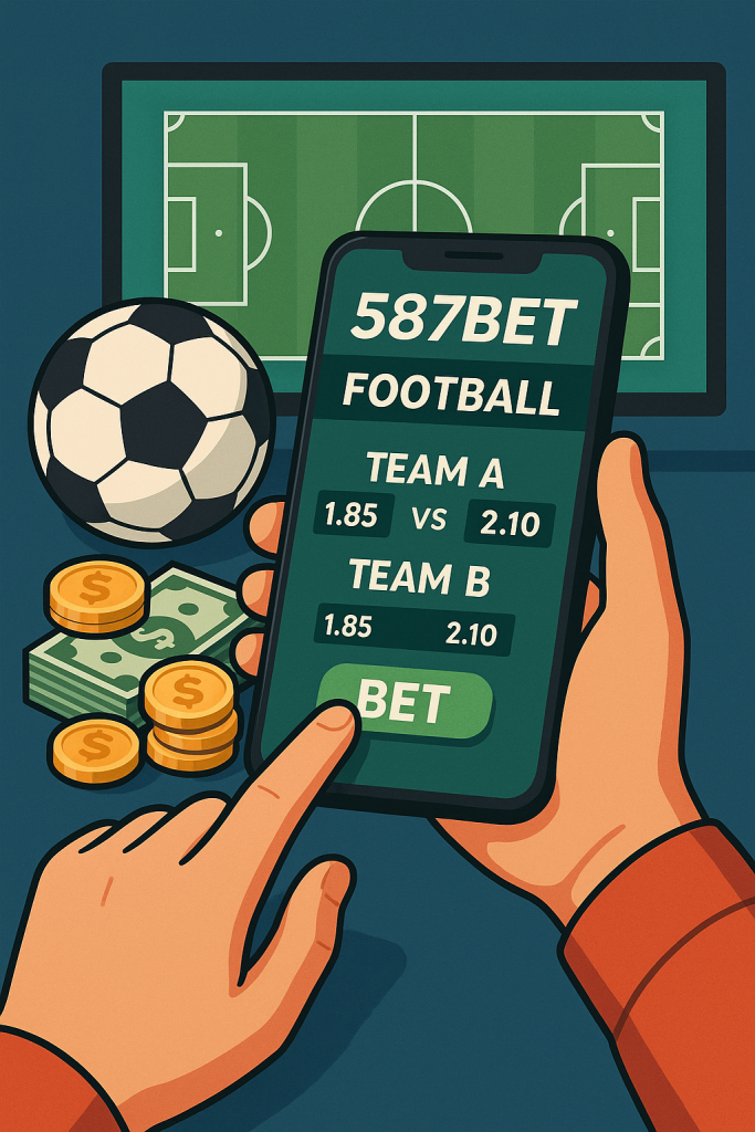 Apostas ao vivo em futebol no 587BET app