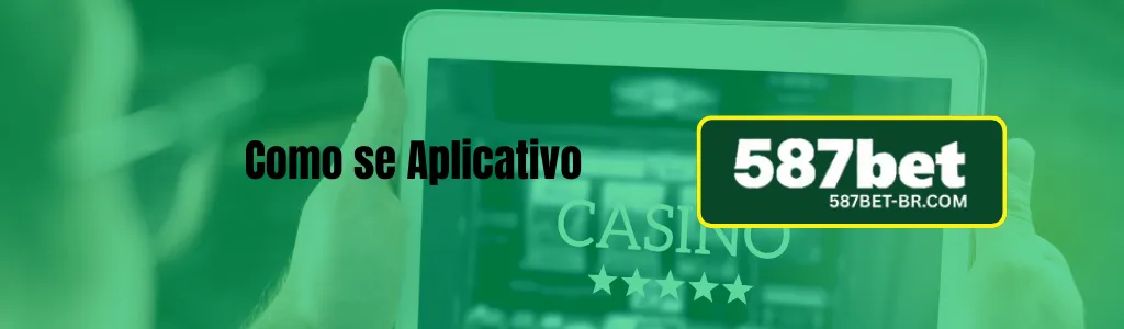 Tela inicial do 587BET app com jogos de cassino, apostas esportivas e promoções exclusivas