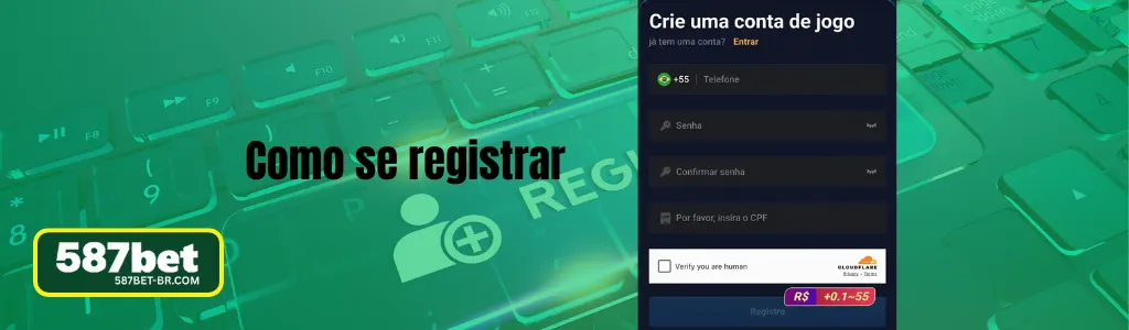Cadastro na plataforma 587BET cassino